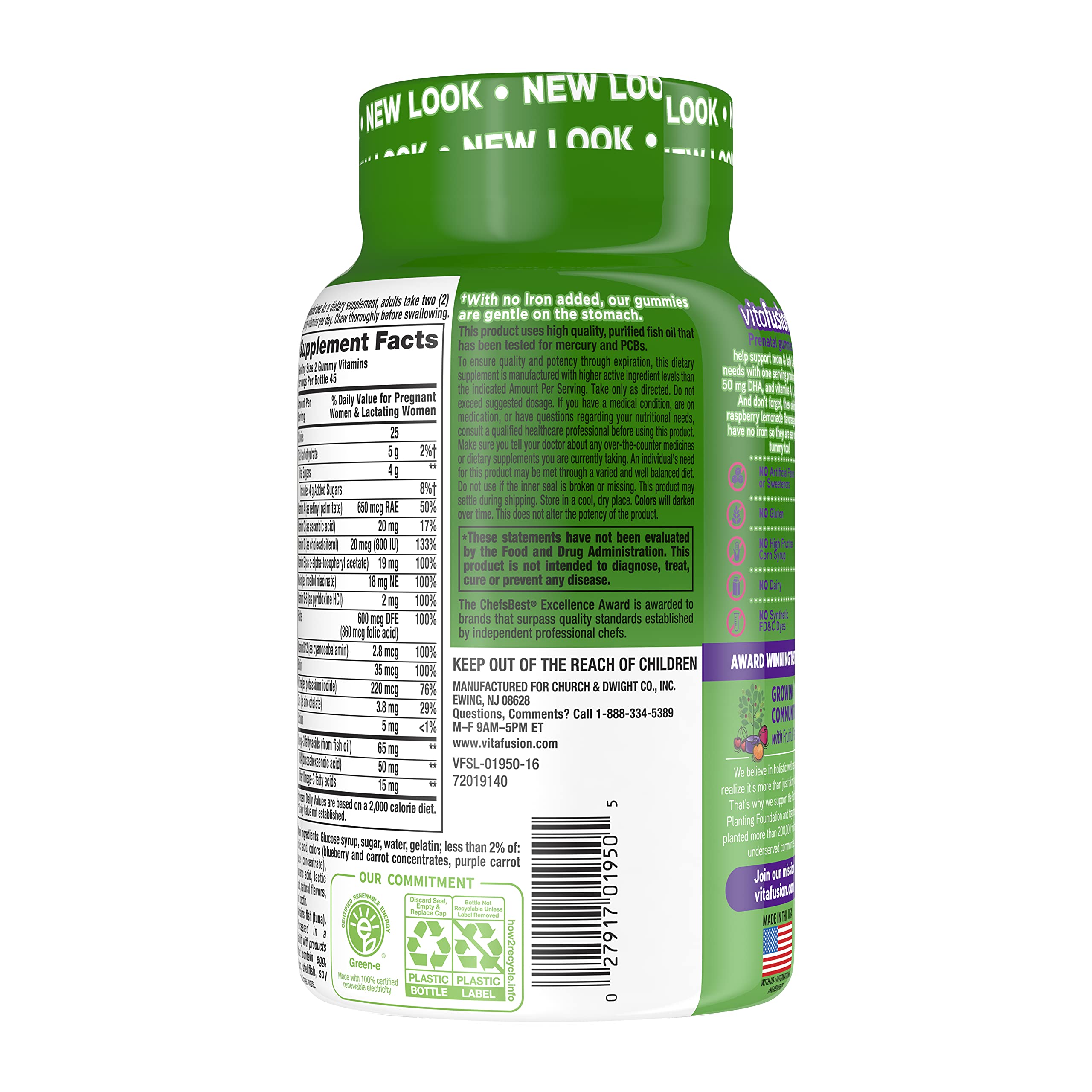 Vitafusion Prenatal, Gummy Vitamins VTiCxz, 4Pack (90 Count) Vitafusion