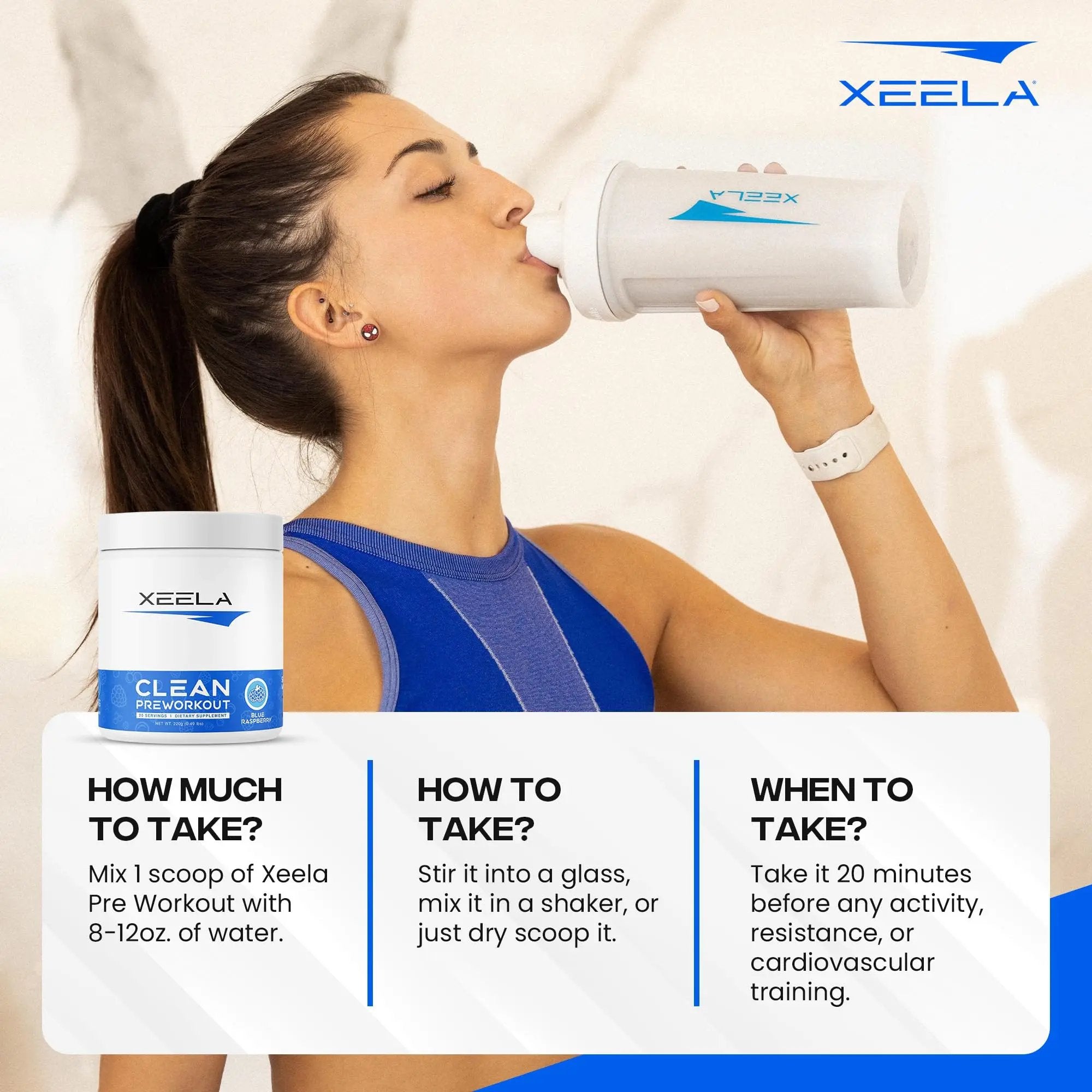 XEELA Organic Pre Workout Powder: Clean Preworkout for Men & Women, with Flavored XEELA
