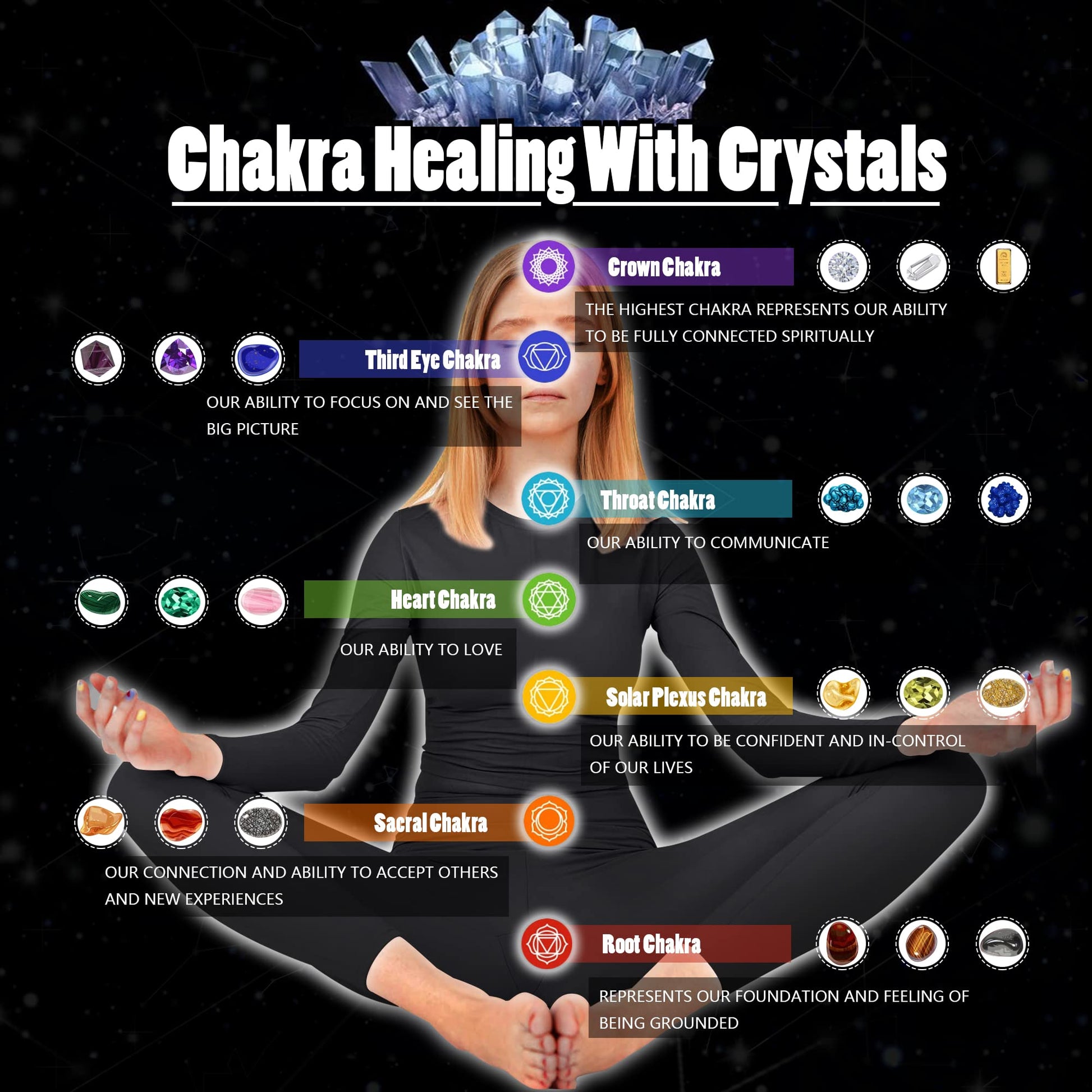 VIBILIA Healing Crystal Necklace Wire Wrapped Natural Tigerite Stone Point Pendant Necklace Hexagonal VIBILIA