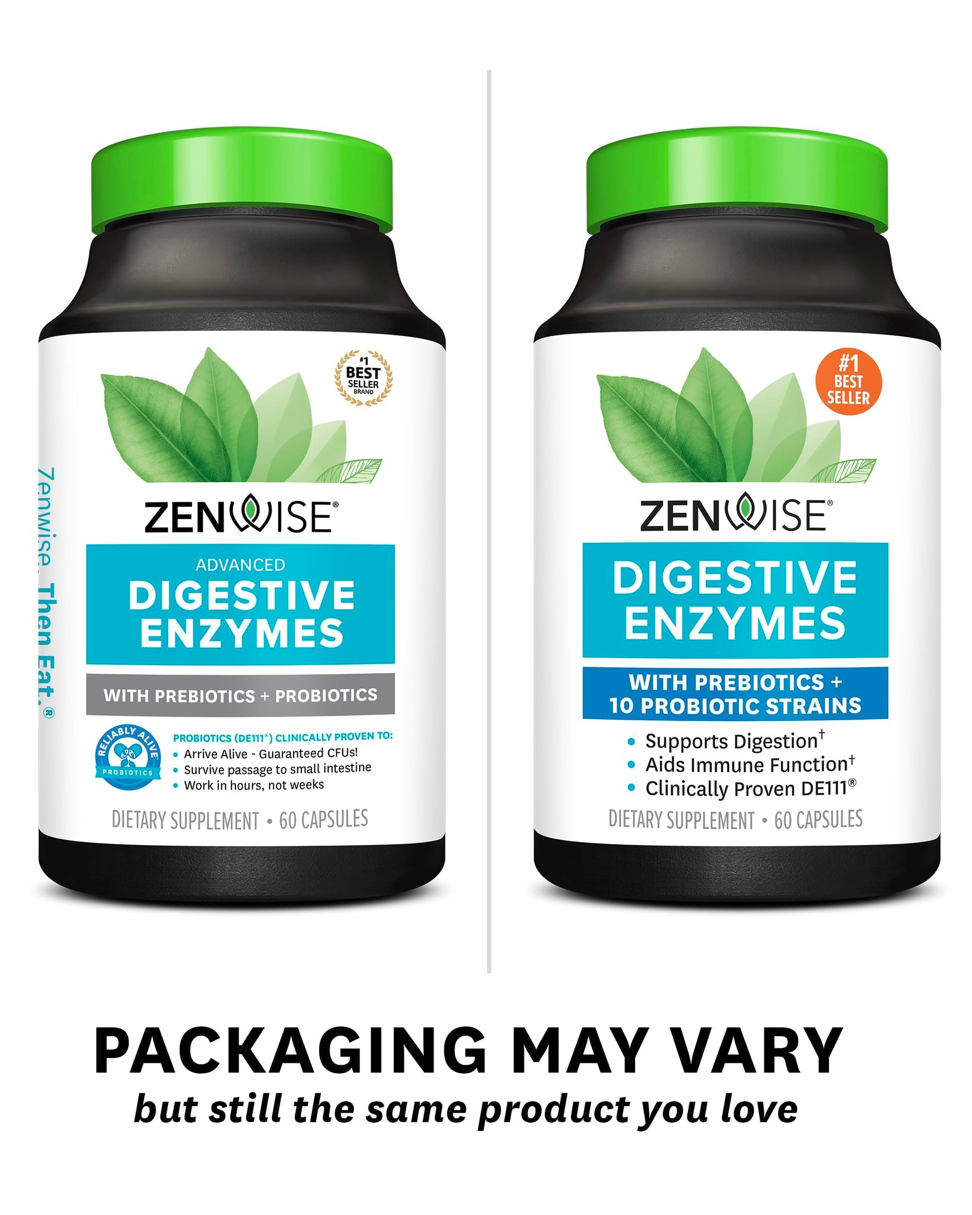 Zenwise Health Digestive Enzymes - Probiotic Multi Enzymes with Probiotics Zenwise Health