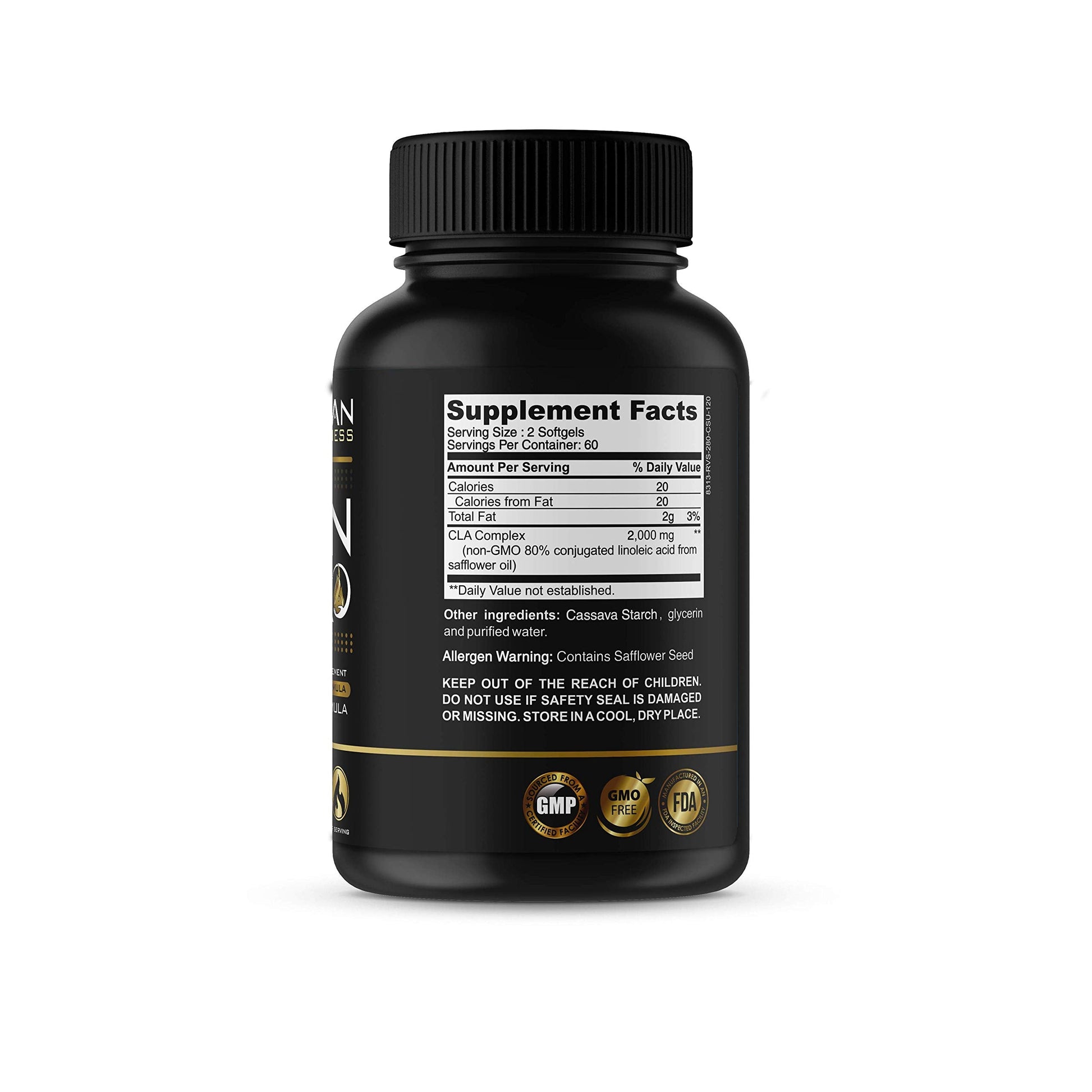 Vegan CLA Pro 2000 mg Pure Premium CLA Safflower Oil Conjugated Linoleic Acid Best Promethean Wellness