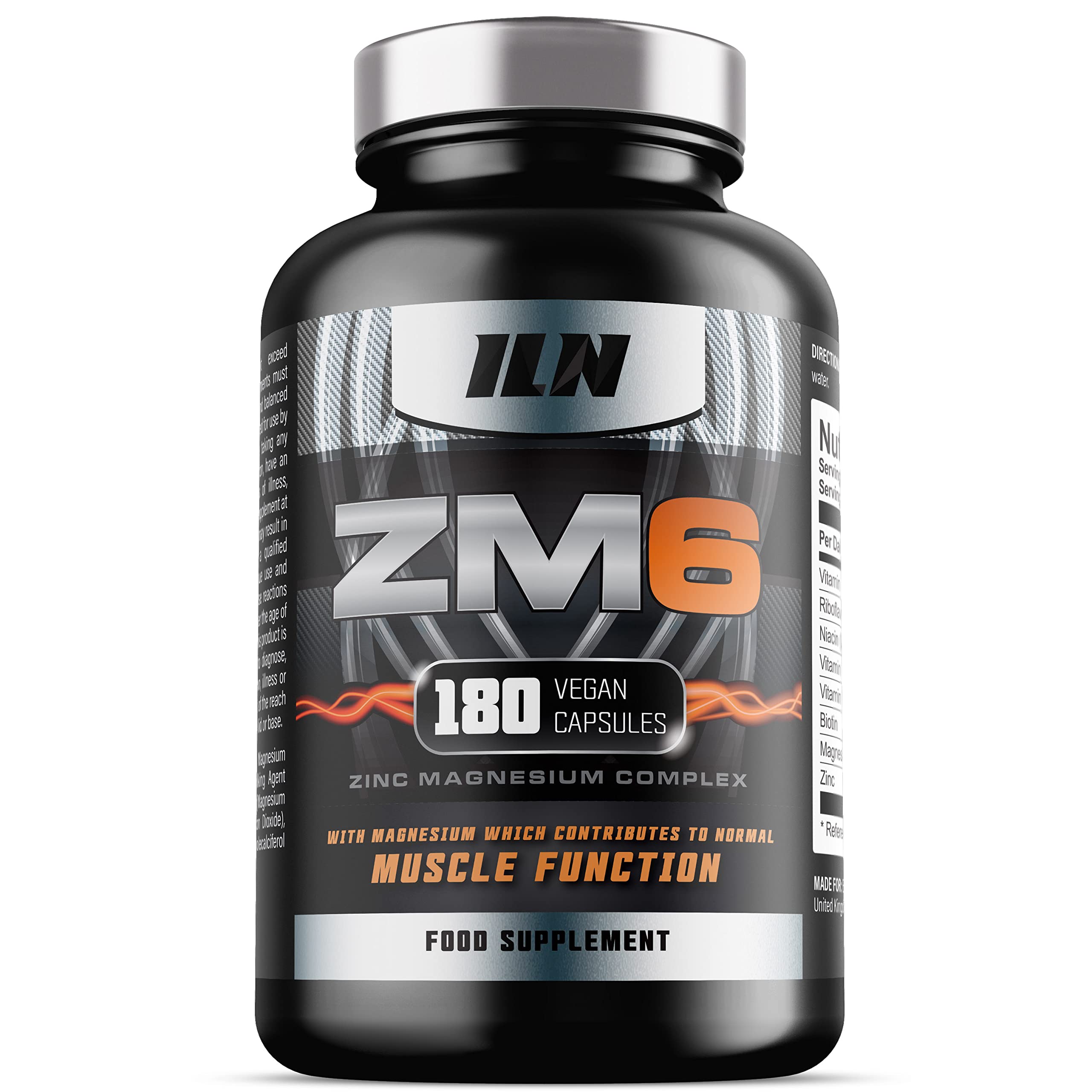 ZM6 - High Strength Zinc Magnesium Supplement - Zinc and Magnesium Tablets 