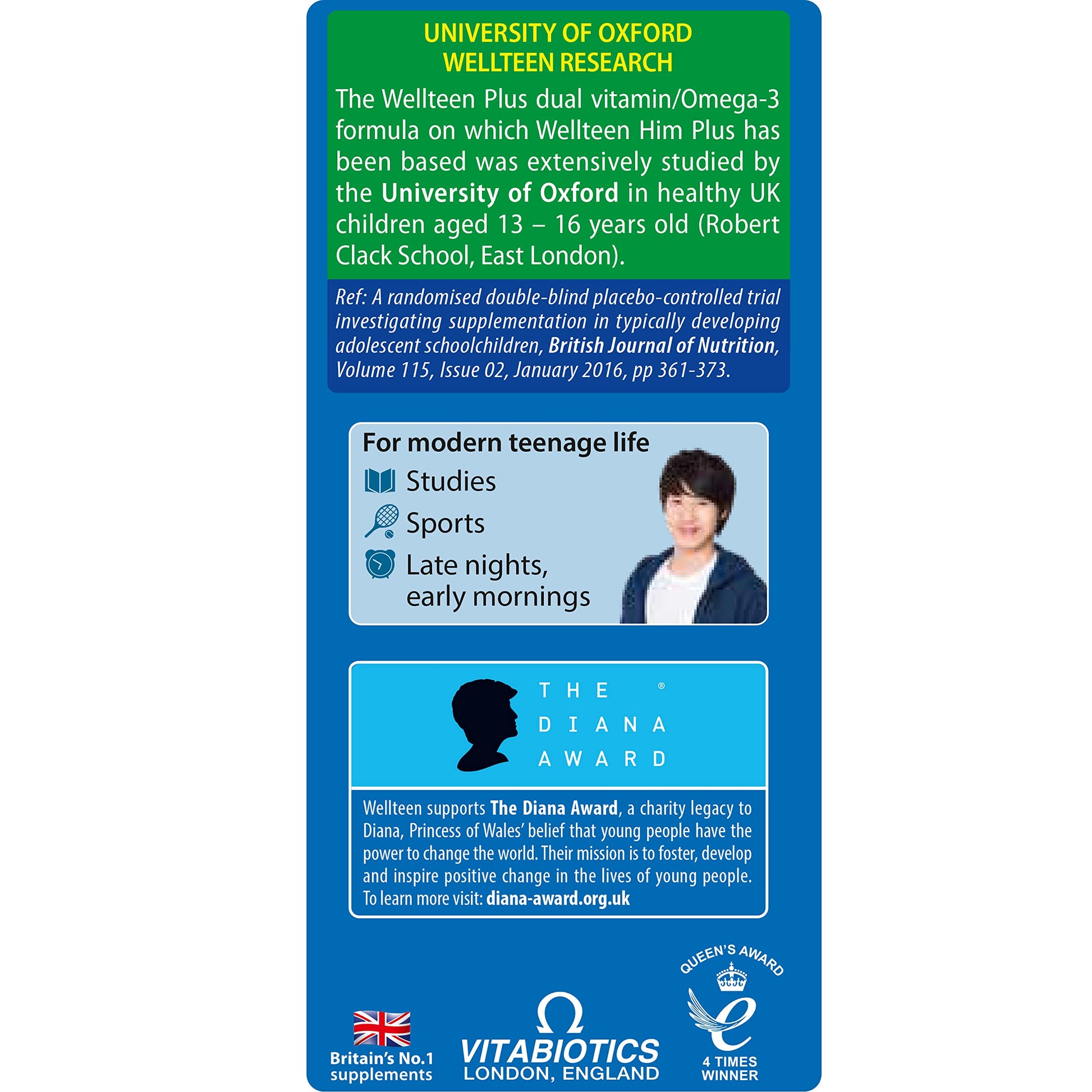 Vitabiotics Wellteen Him Plus Tablets/Capsules, 56 Count (Pack of 1) Wellteen