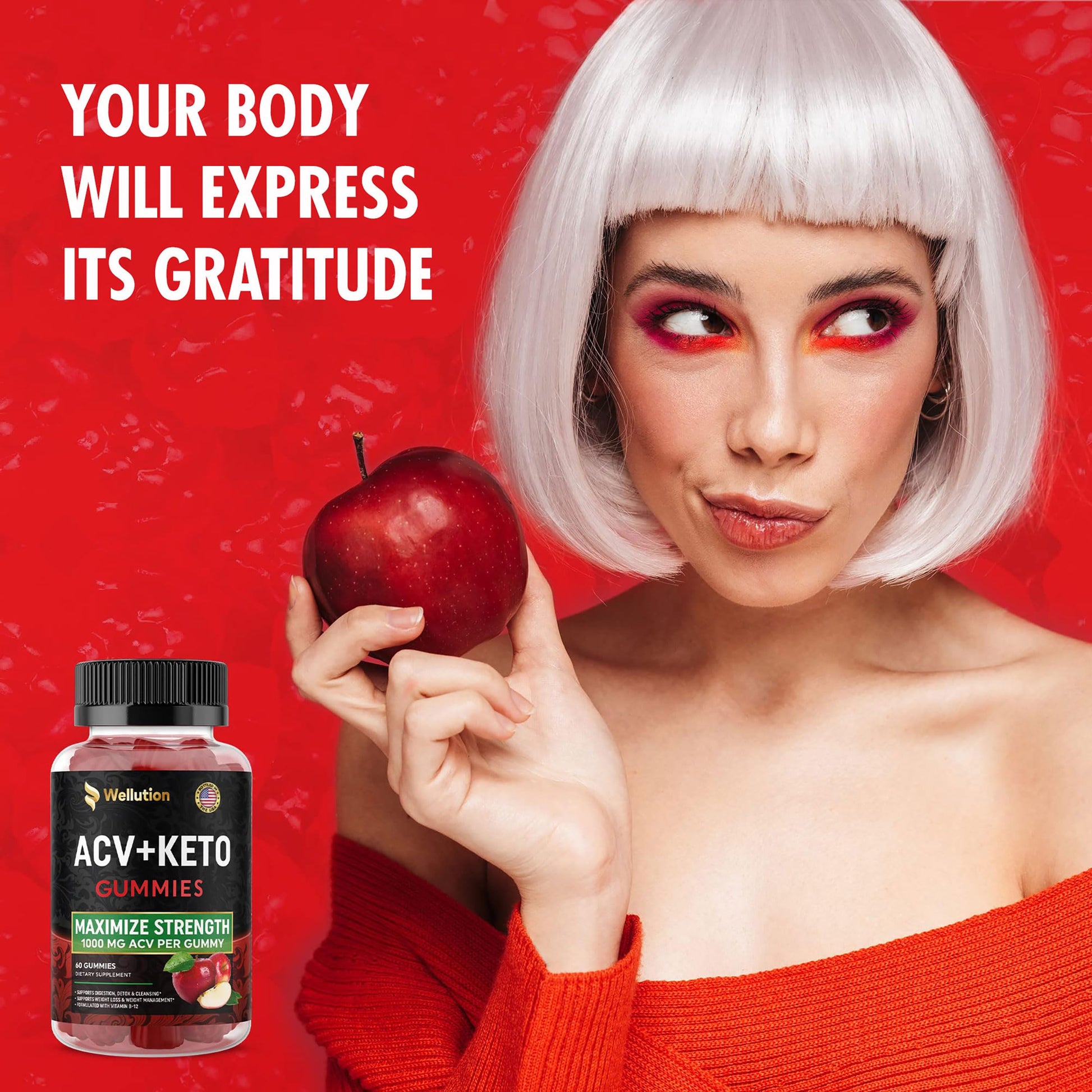 WELLUTION (2 Pack Gummies Apple Cider Vinegar - Formulated to Support Healthy Weight WELLUTION