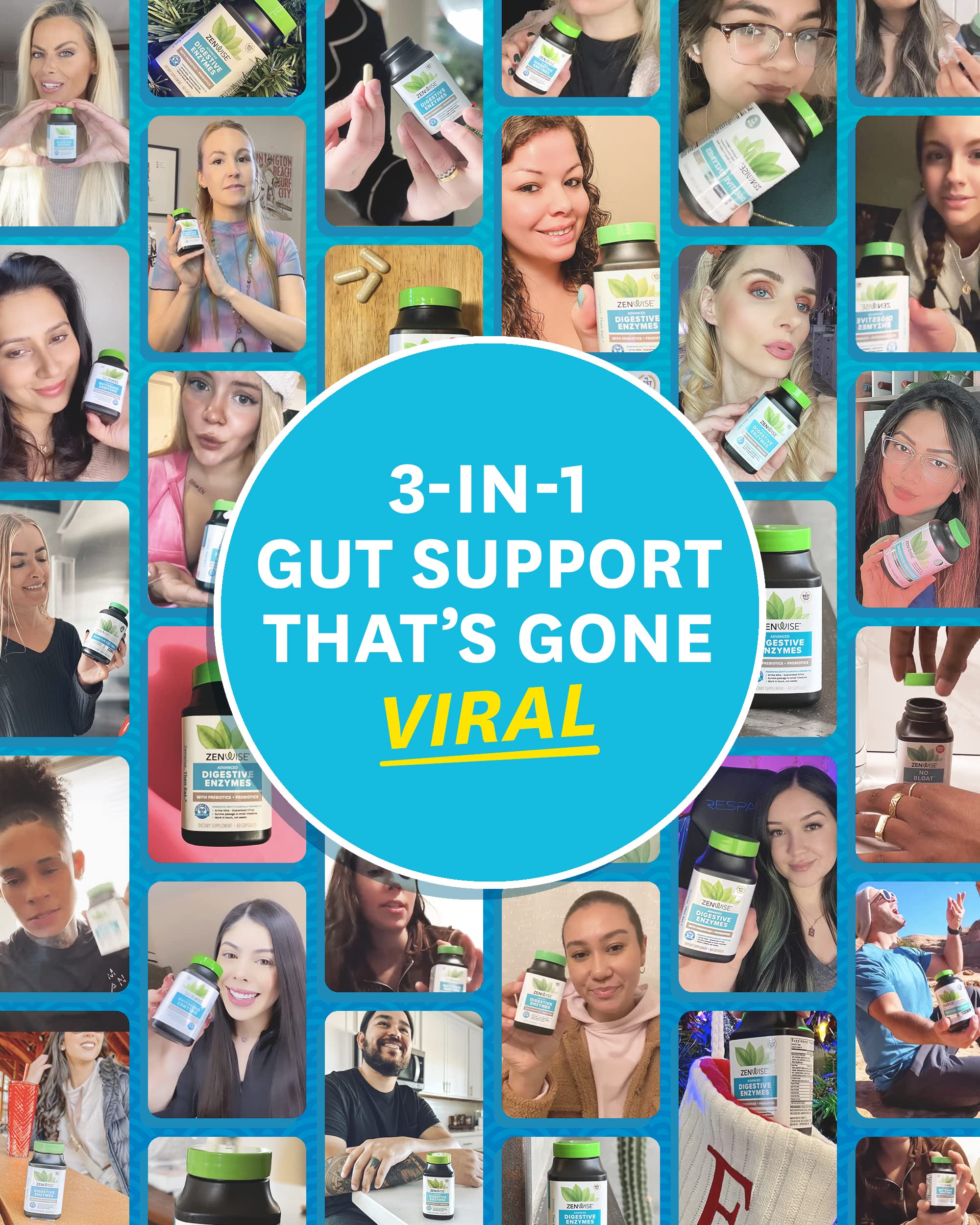 Zenwise Digestive Enzymes - Probiotic Multi Enzymes with Probiotics, 15 Ct Zenwise Health