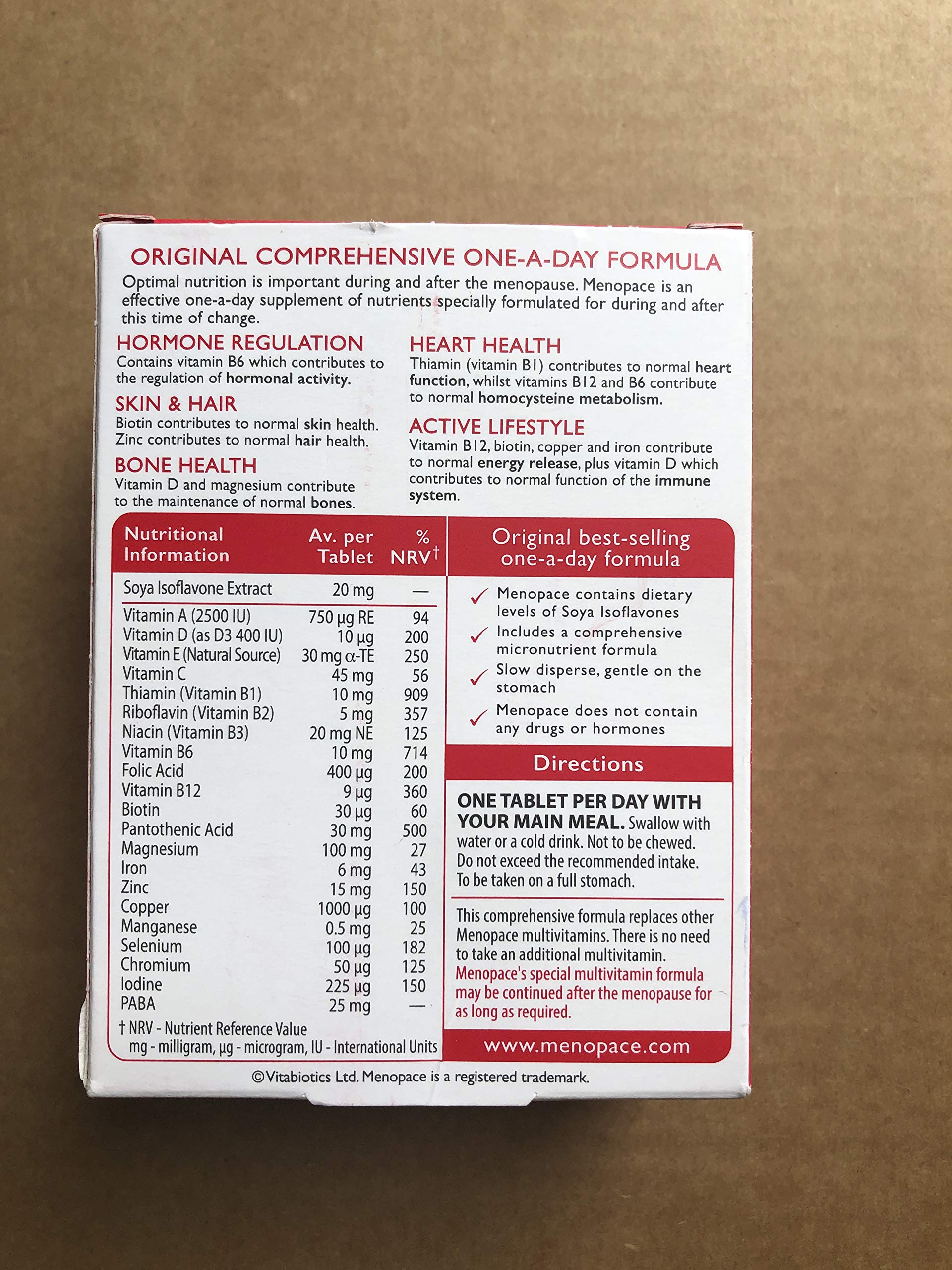 Vitabiotics - Menopace - 90 Tabs Vitabiotics