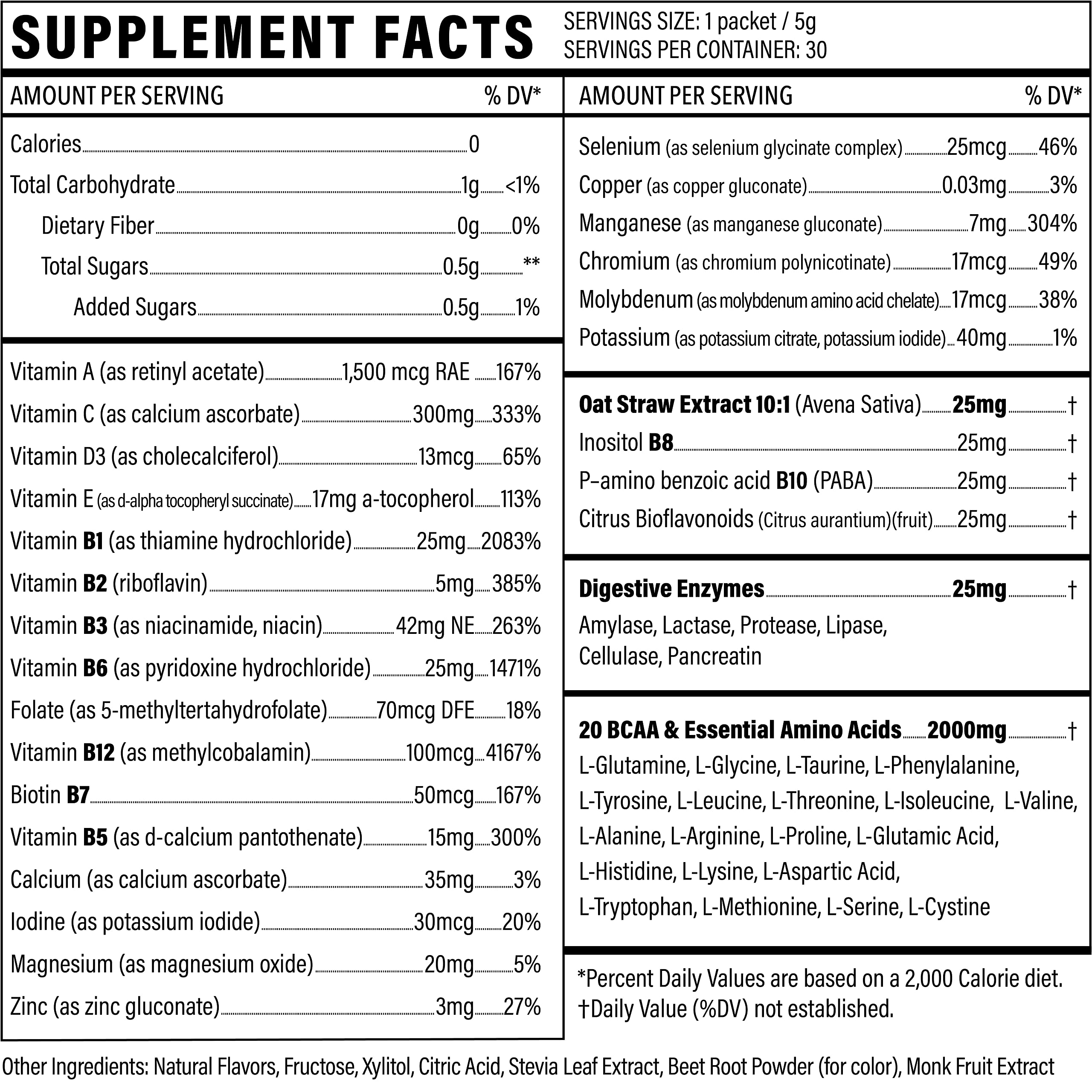 Vegan Superfood Daily Keto MultiVitamin for Men and Women BCAA BCCA Amino Acid Sport Formula 99