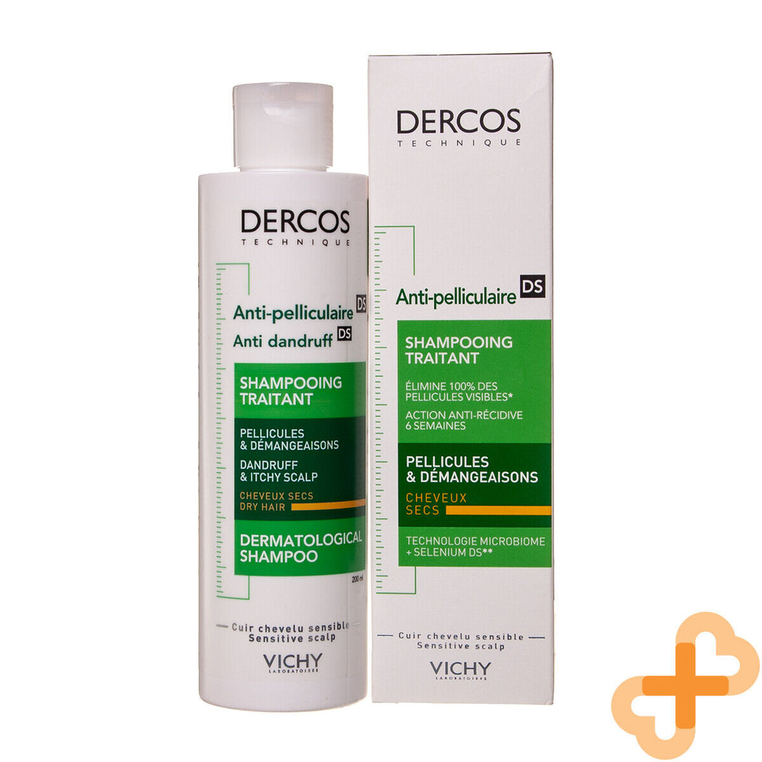 Vichy Dercos Anti Dandruff Shampoo 200ml Hair Scalp Itchy Flakes Paraben Vichy